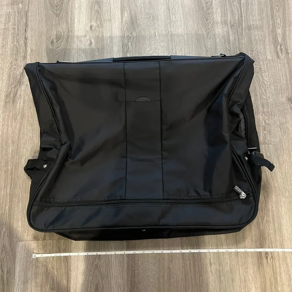 Delsey Folding Travel Garment Bag Black Suit Dress Cover Carry On Organizer